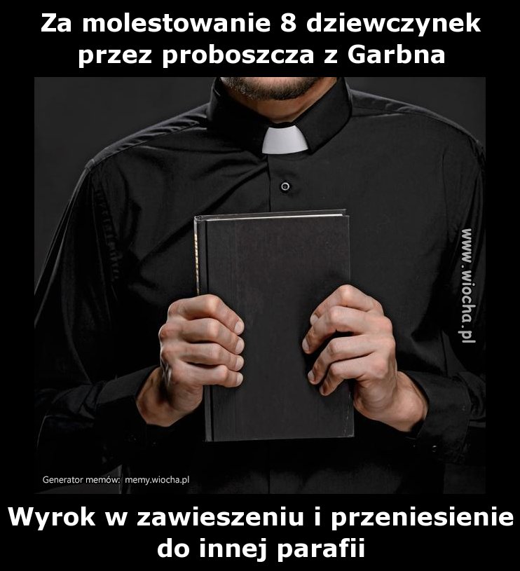 Za molestowanie 8 dziewczynek przez proboszcza z