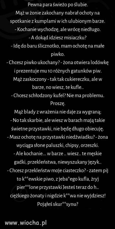 Pewna para świeżo po ślubie