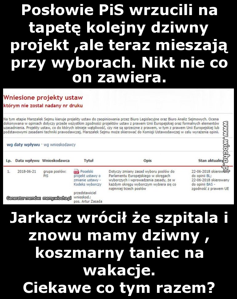 Posłowie PiS wrzucili na tapetę kolejny projekt