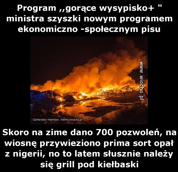 Program ,,gorące wysypisko+"  ministra