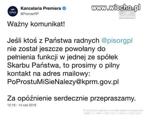 Są wolne etaty.