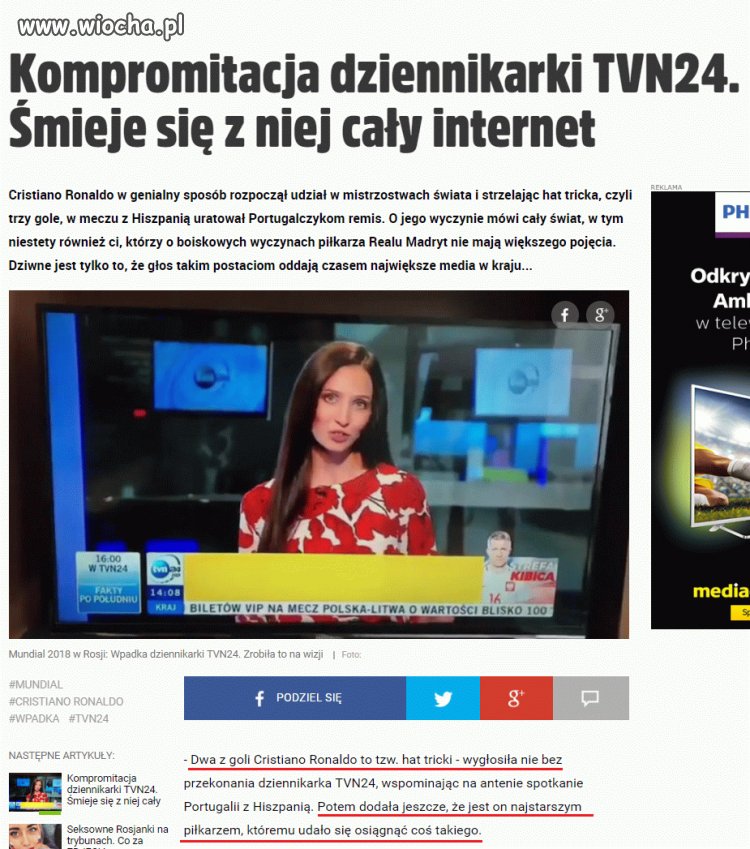 Jaka telewizja. Takie wisienki.