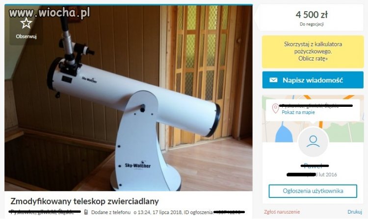 Teleskop używany - okazja...