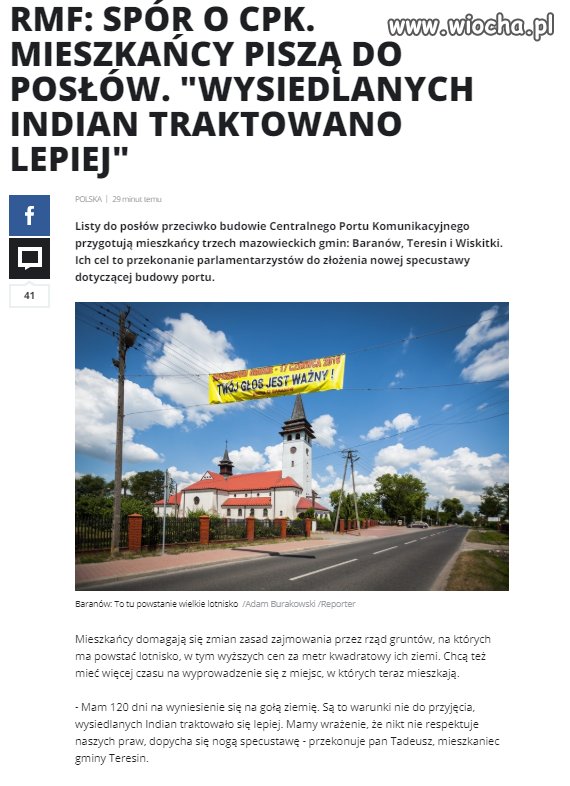 Referendum było na NIE  CPK