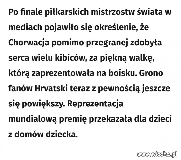 Chorwaci pokazali że mają wielkie serca nie tylko