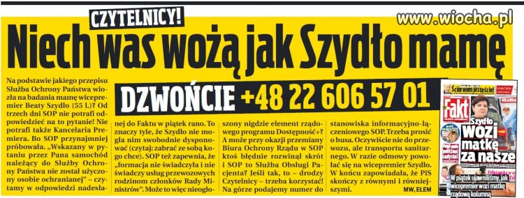 Dodzwonił już ktoś?