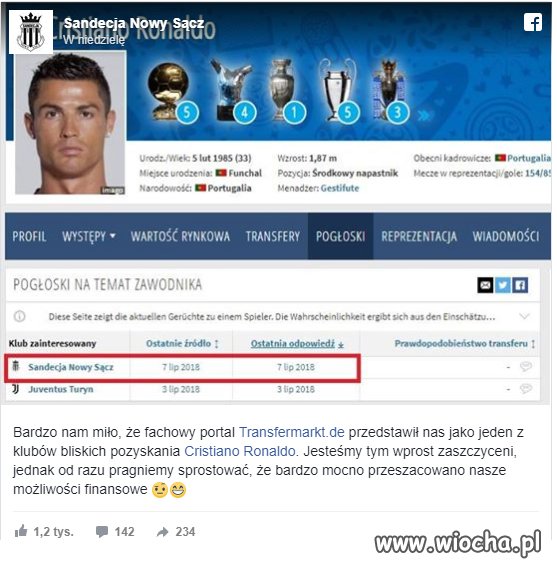 Sandecja odpuściła to poszedł do Juventusu