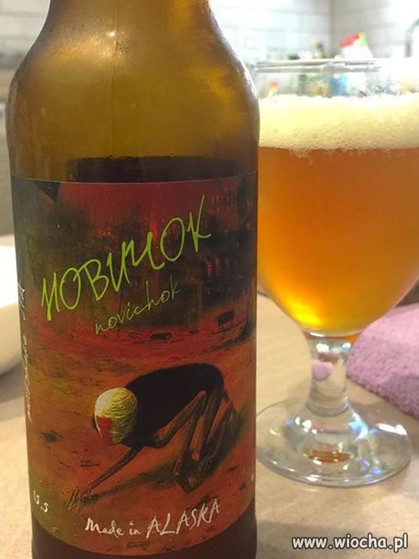 Na etykietach rosyjskiego piwa "Nowiczok" 
