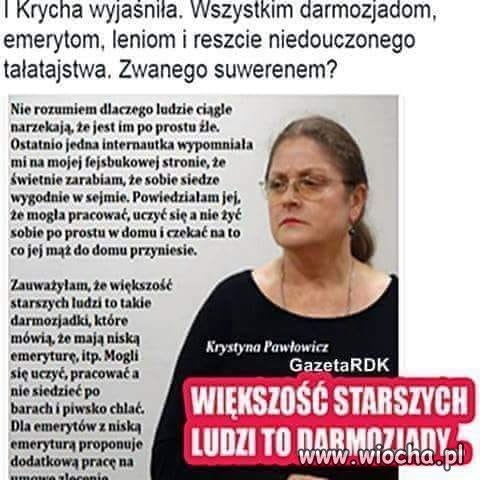 Pani poseł wstyd mi za pani słowa