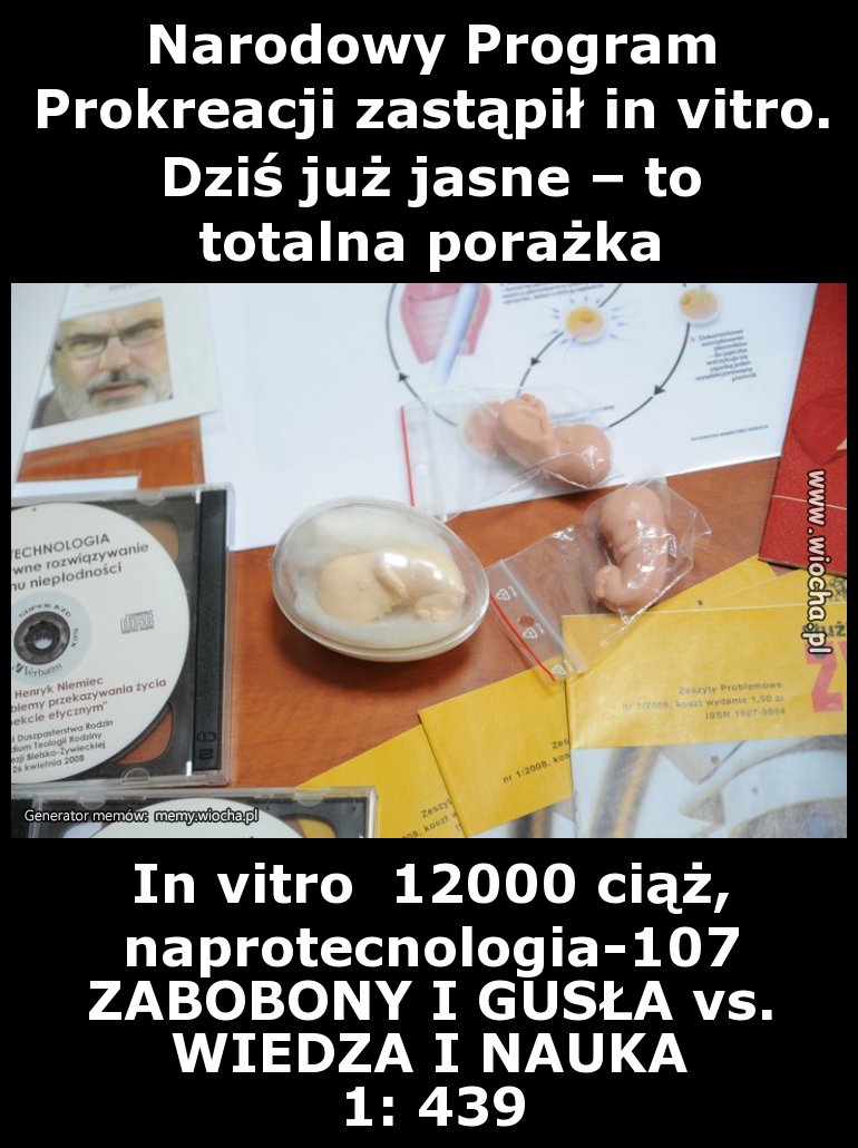 Narodowy Program Prokreacji zastąpił in vitro.