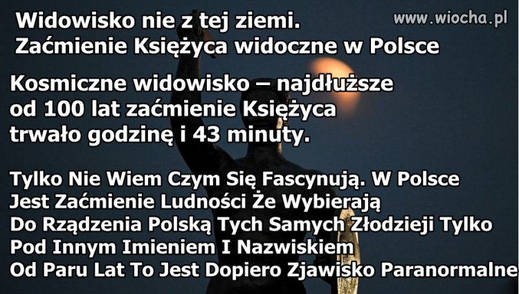 Na niebie zaćmienie księżyca