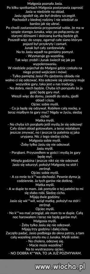Jasiu na obiedzie u Małgosi ...