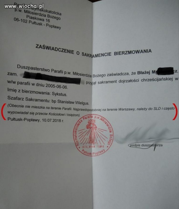 Biskup należy do SLD??? 