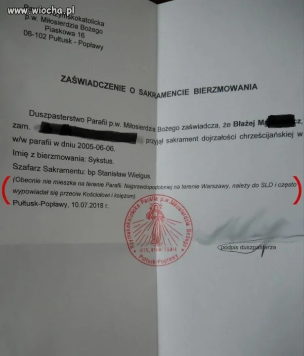 Biskup należy do SLD??? 