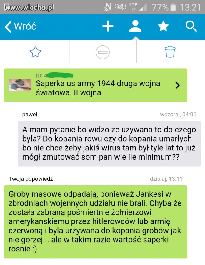 Kolejne durne pytania w sprawie saperki...