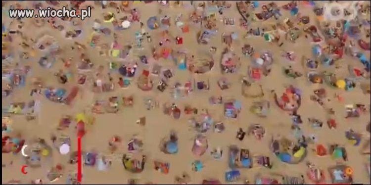 Plaża nad Bałtykiem z lotu ptaka