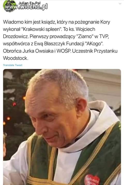 Jego szanuję.