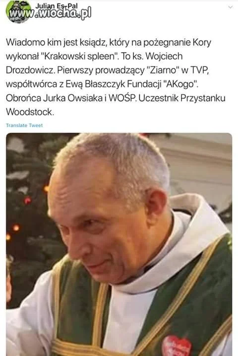 Jego szanuję.