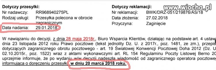 Poczta Polska-reklamacja nieuzasadniona...