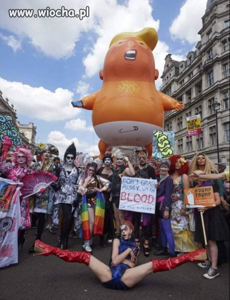 Protest przeciwko wizycie Trumpa w Londynie