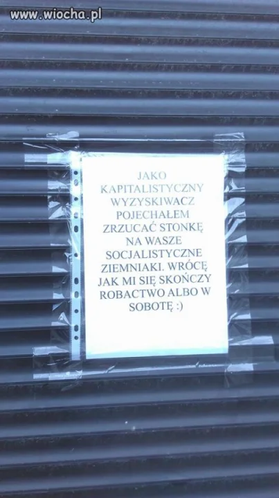 Informacja o urlopie