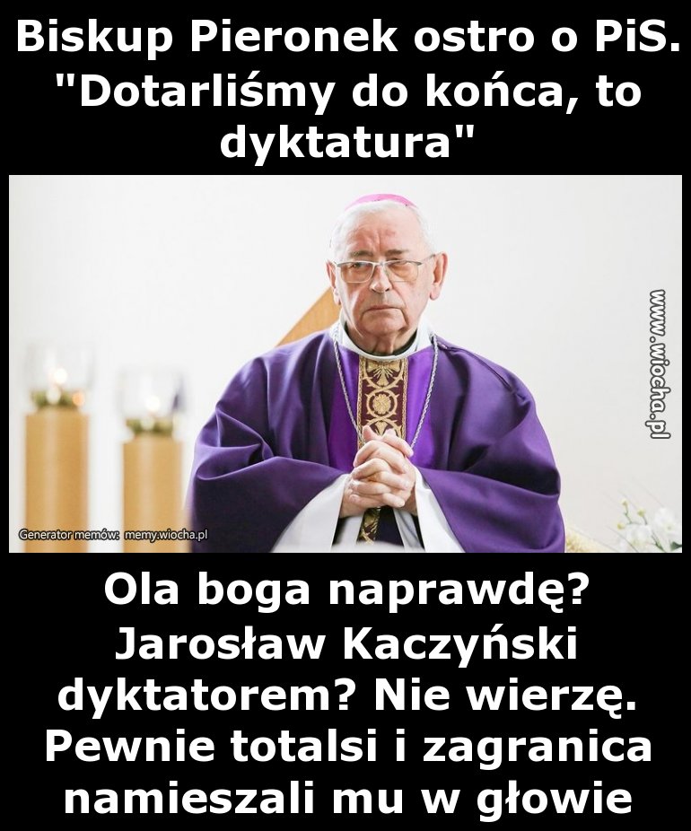 Biskup Pieronek ostro o PiS. "Dotarliśmy do