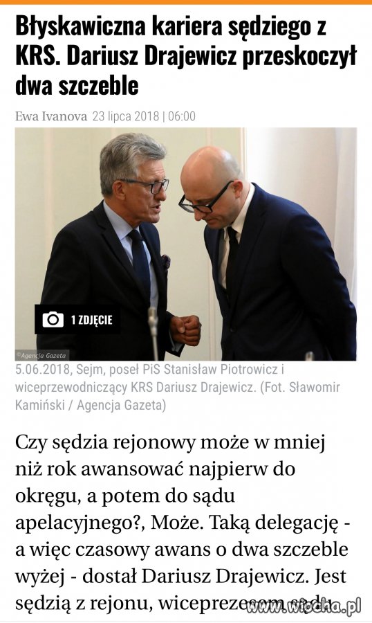 Z cyklu awanse według PiS 