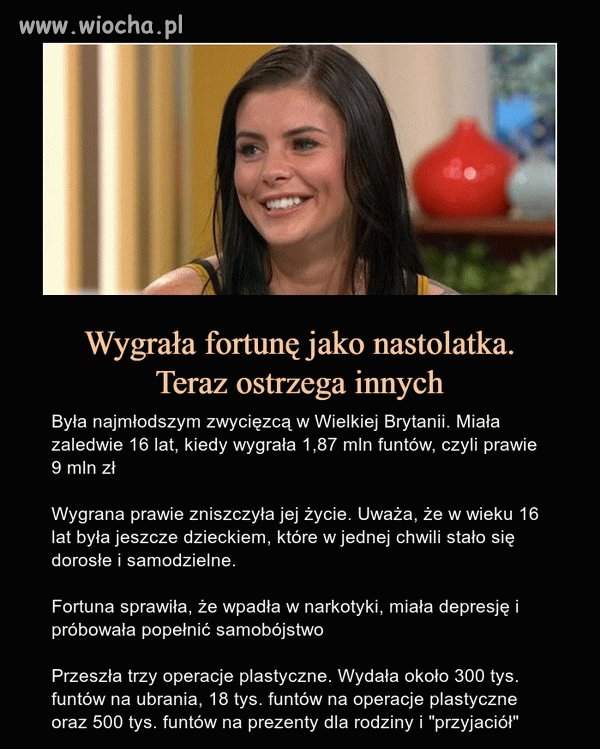 Bo podobno pieniądze szczęścia nie dają