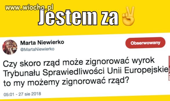 Jestem za.