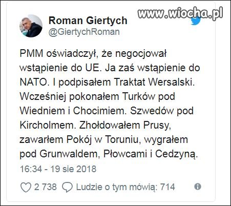 "Samochwała,w kącie stała" czyli riposta Romana