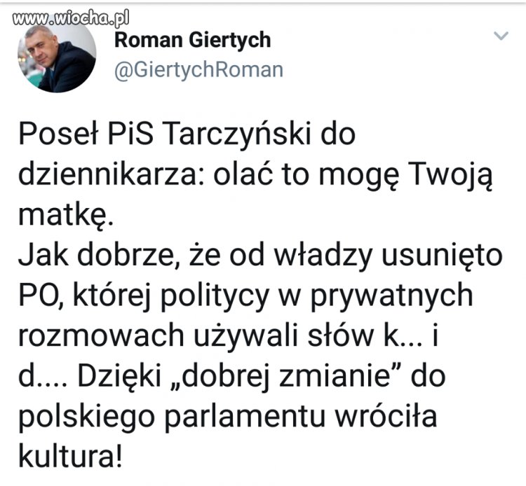 "Kultura p(osła) Tarczyńskiego"