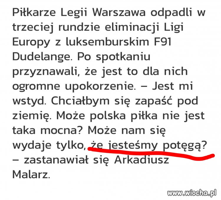 Malarz - bramkarz Legii - po przegranym