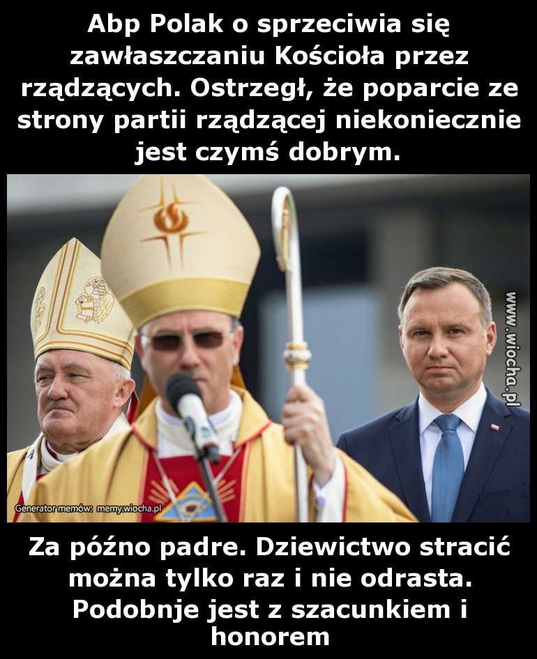 Abp Polak o sprzeciwia się zawłaszczaniu Kościoła