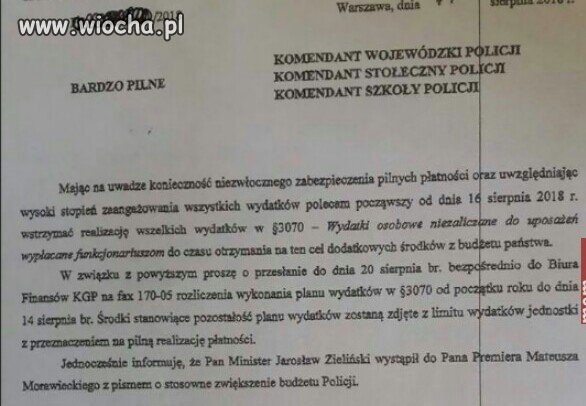 Wyciekło do sieci. Policja bez kasy.