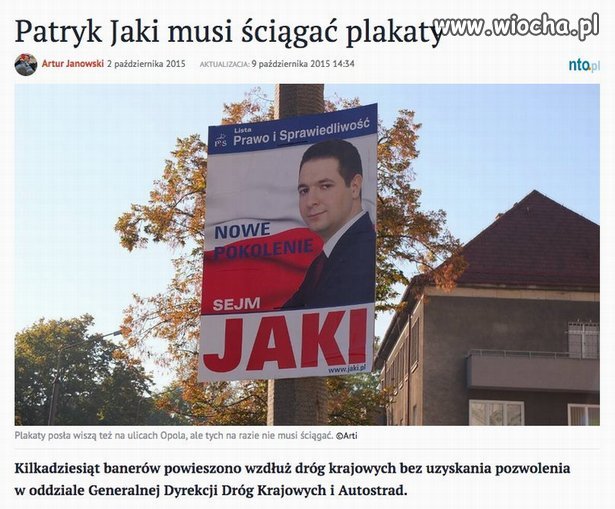 Plakaty też jadą na gapę
