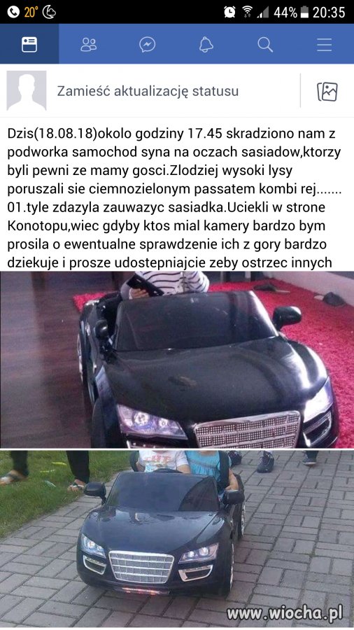 Nawet takie samochochody kradną.