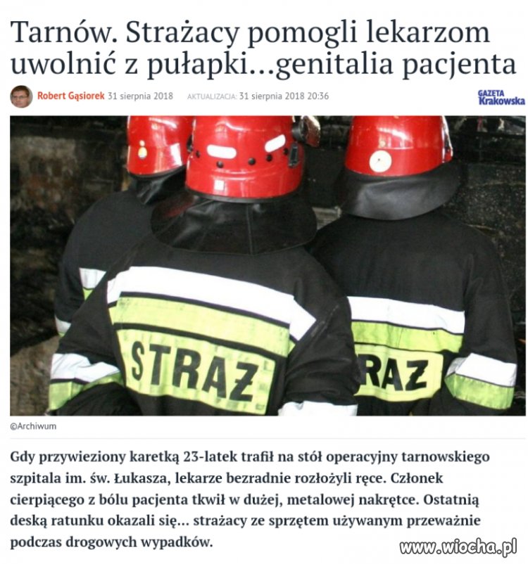 Nałożył nakrętkę z gryfa od sztangi.