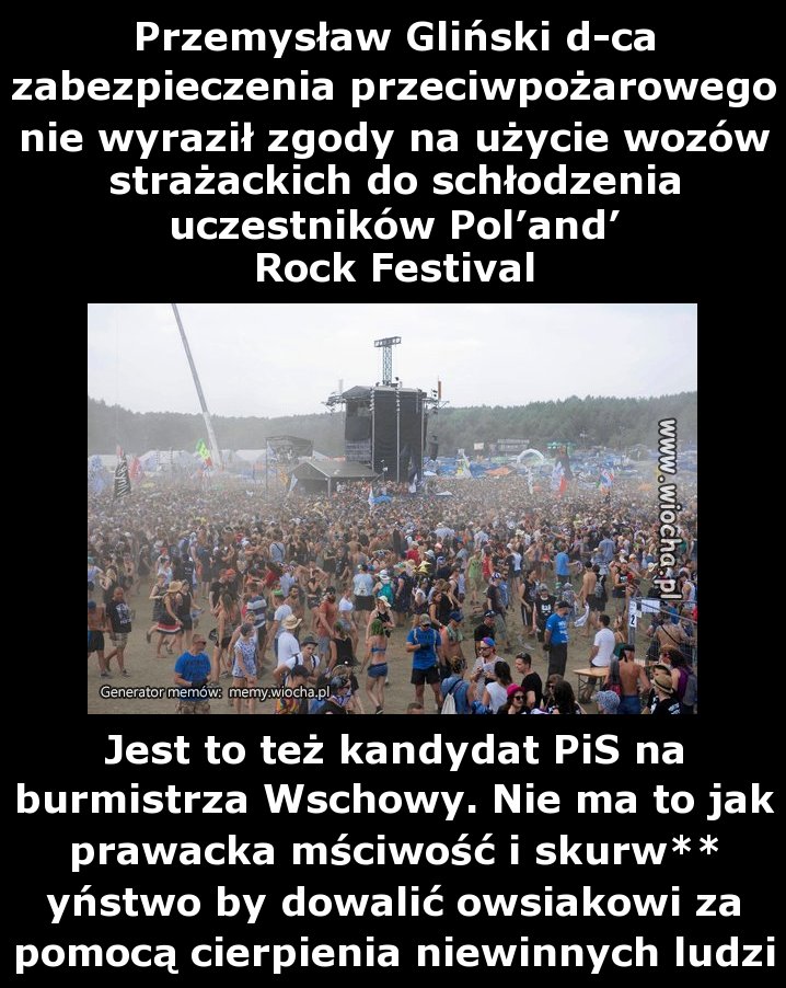 Ludzie przyjechali się dobrze zabawić a pisowskie ...