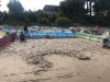 Seba już od rana plażuje
