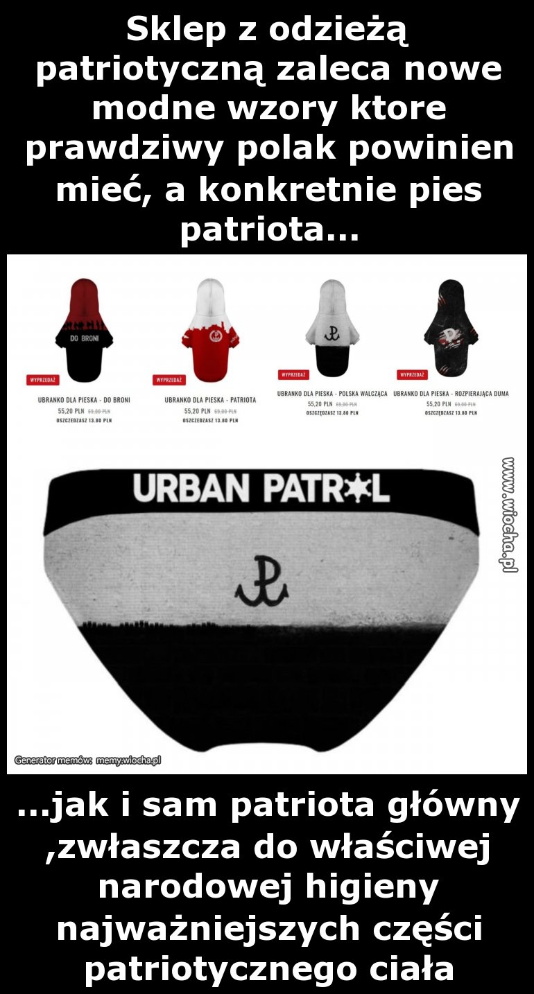 Sklep z odzieżą patriotyczną zaleca nowe modne