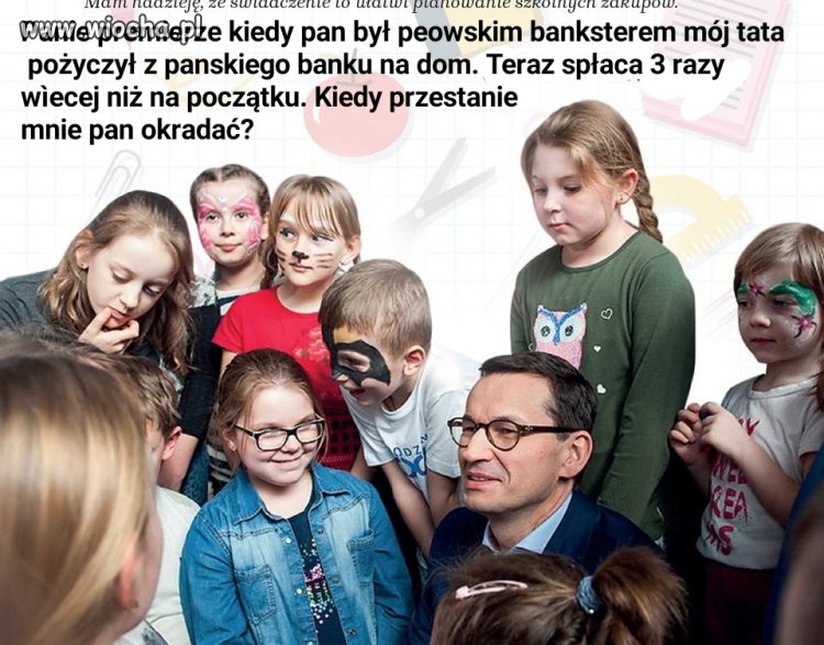 Ciekawe ile dzieci okradł peowski bankster