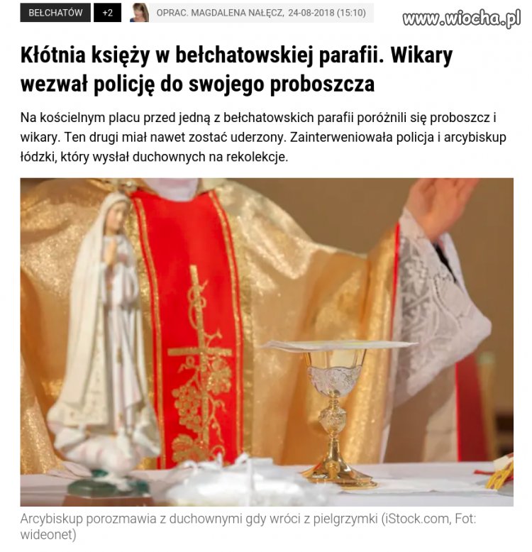Pewnie poszło o tace