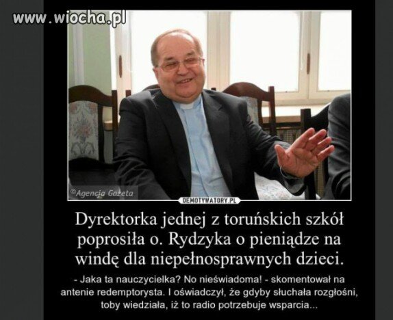 On tylko bierze.