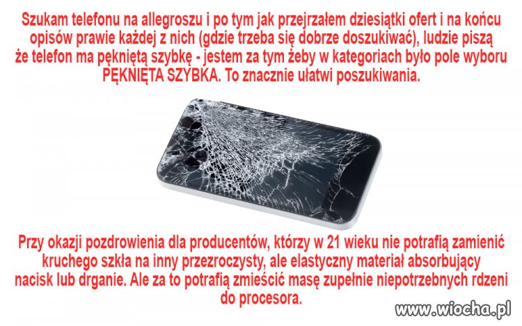 "Pęknięta szybka, ale w niczym to nie przeszkadza"