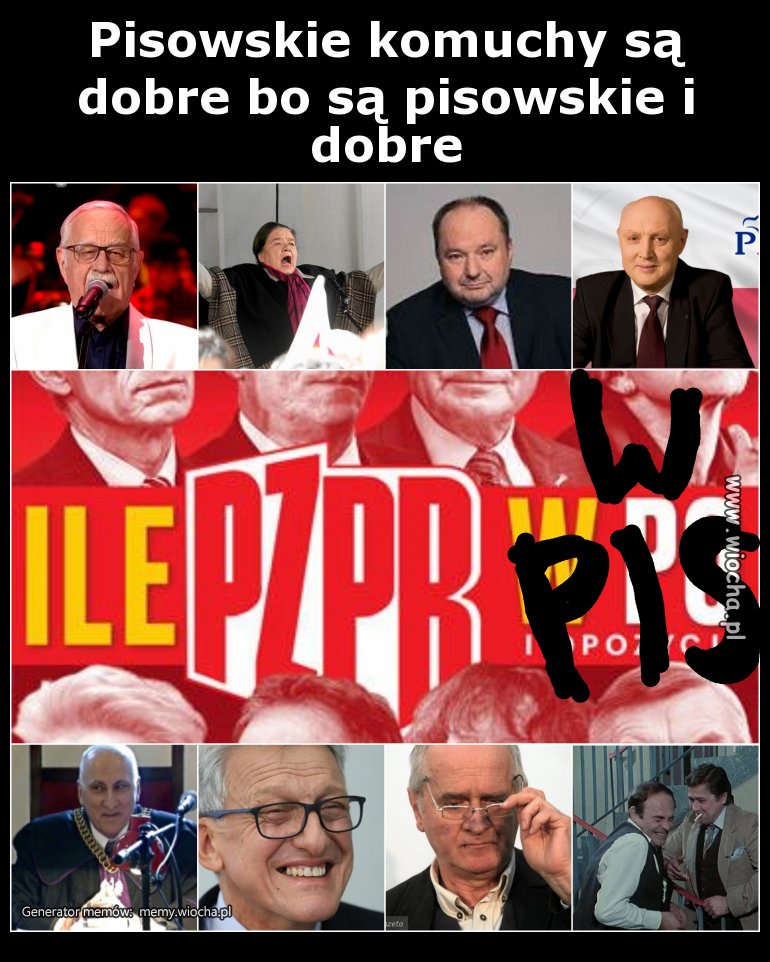 Pisowskie komuchy są dobre bo są pisowskie i dobre