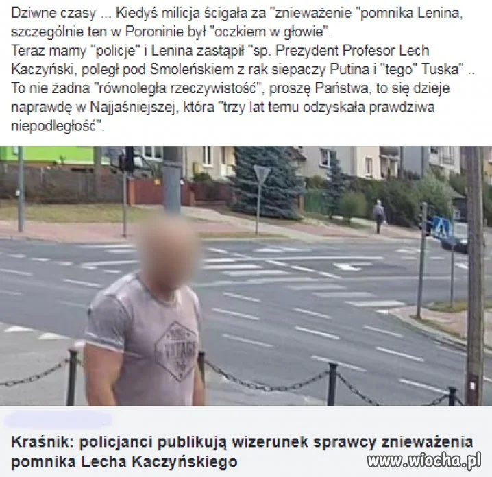 Nie pochwalam niszczenia pomników bo to nasza