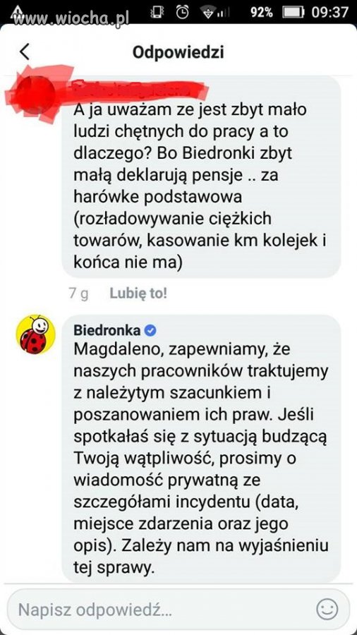 Biedronka zawsze niskie pensje.