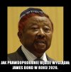 Rudy murzyn azjata wyznawca Judaizmu.