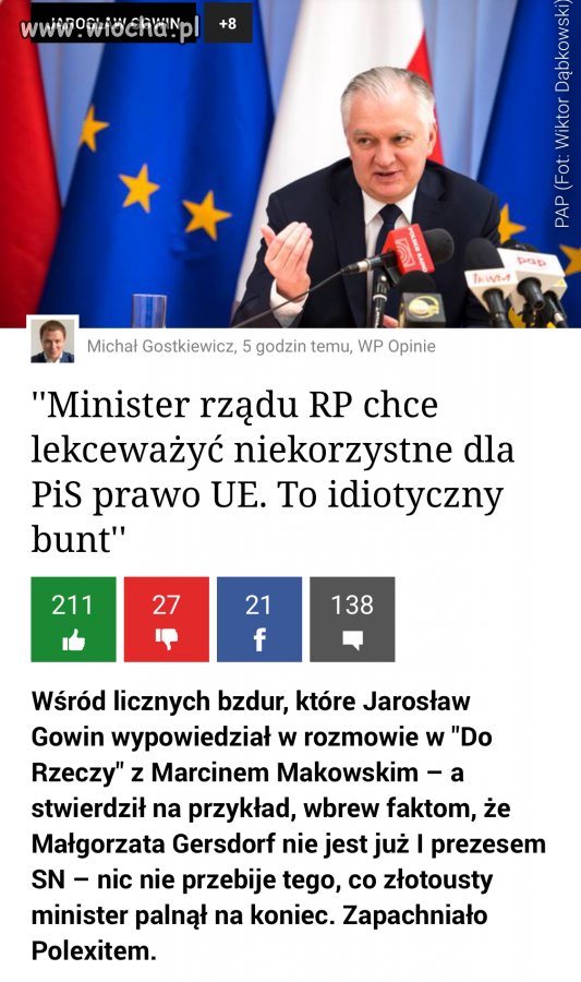 Poszanowanie prawa według PiS 
