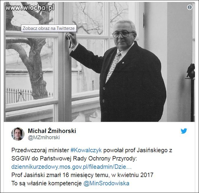 Nowy min.ochrony środowiska